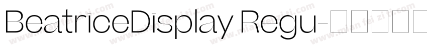 BeatriceDisplay Regu字体转换
